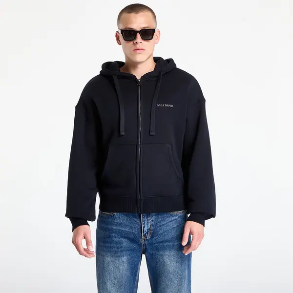 Daily Paper Суитшърт Daily Paper Boxy Zip Up Hoodie Black XXL
