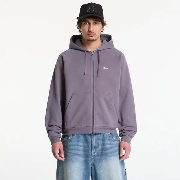 DIME Суитшърт Dime Classic Small Logo Zip Hoodie UNISEX Charcoal Grape L