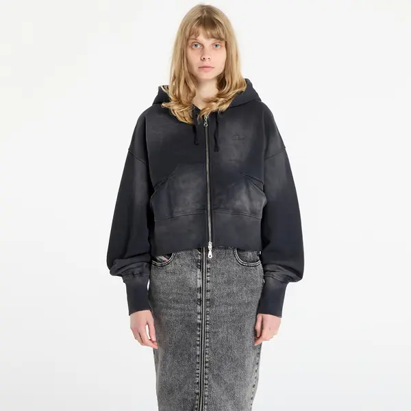 DIME Суитшърт Dime Cropped Zip Hoodie UNISEX Black Washed XL