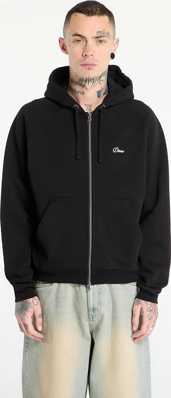 DIME Суитшърт DIME Cursive Small Logo Zip Hoodie UNISEX Black M