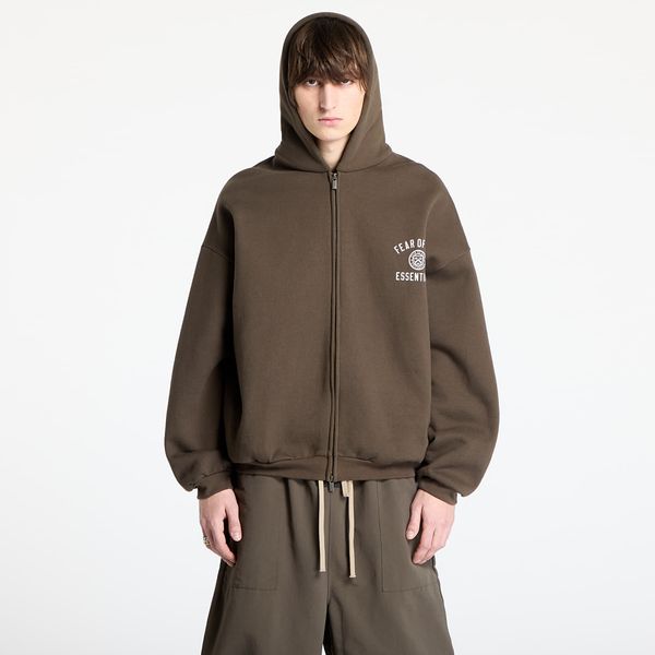 Fear of God Essentials Суитшърт Fear Of God ESSENTIALS Heavy Fleece Fullzip Hoodie Brown L