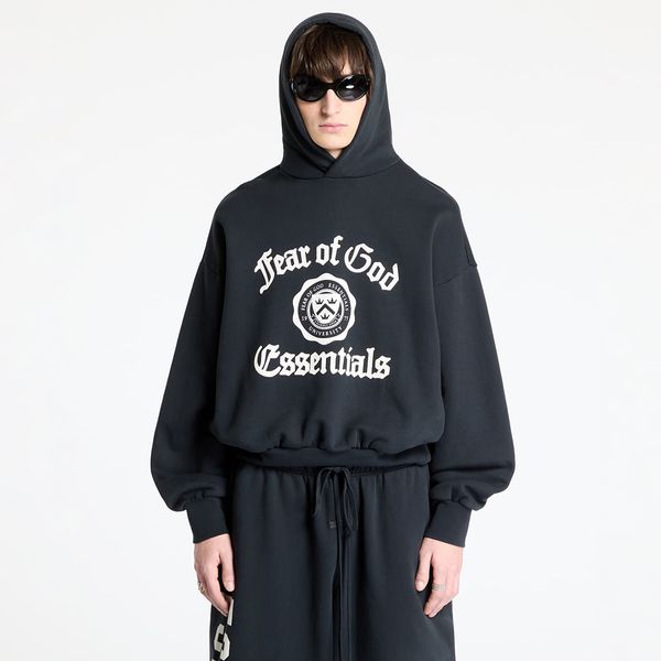 Fear of God Essentials Суитшърт Fear Of God ESSENTIALS Heavy Fleece Vintage Shrunken Hoodie Black XXL