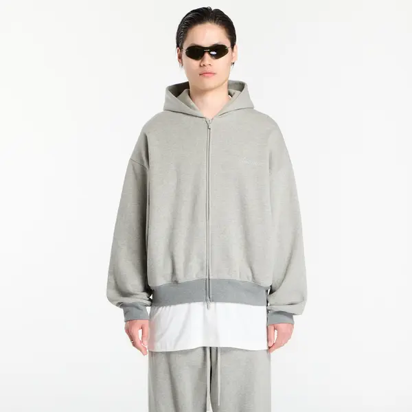 Fear of God Essentials Суитшърт Fear of God Essentials Signature Classic Full Zip Hoodie Concrete Heather/ Dark Concrete Heather S