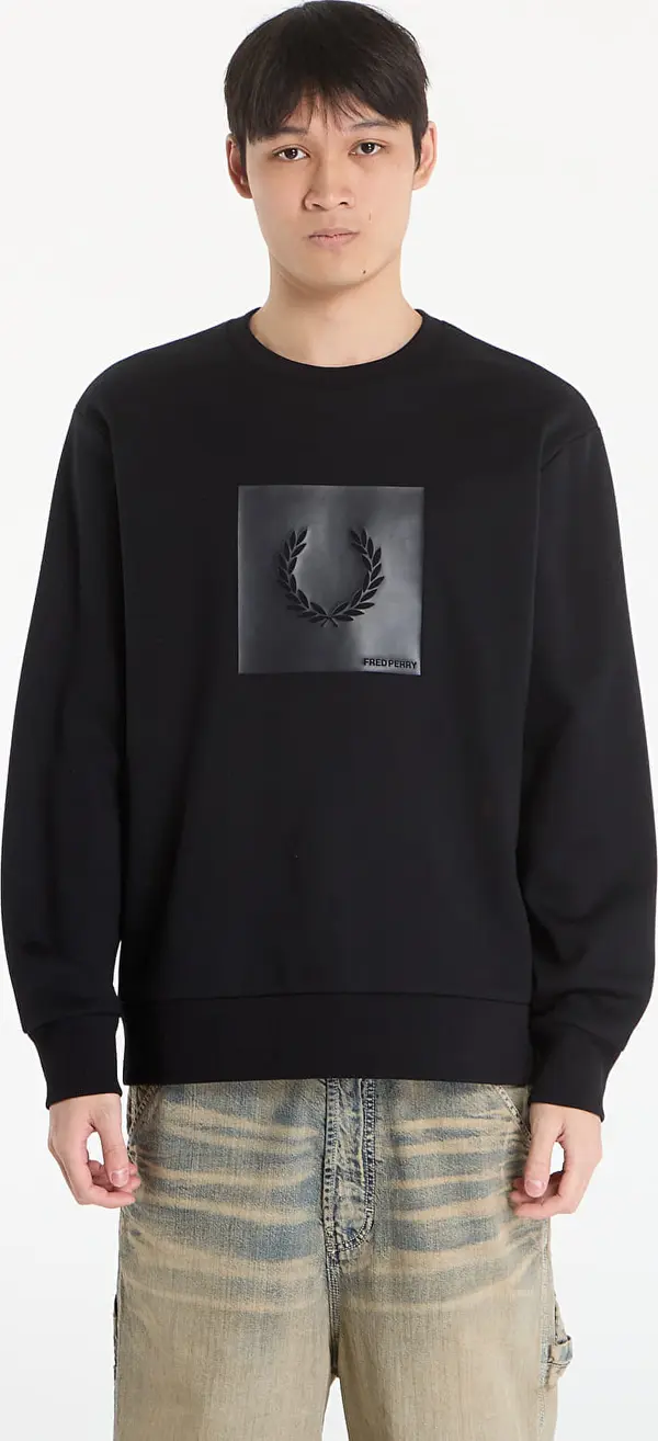 FRED PERRY Суитшърт FRED PERRY Box Graphic Sweatshirt Black/ Anchorgrey L