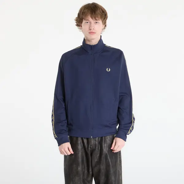 FRED PERRY Суитшърт FRED PERRY Contrast Tape Track Jacket Tennisb/ Champagn L