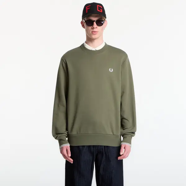 FRED PERRY Суитшърт Fred Perry Crew Neck Sweatshirt Green M
