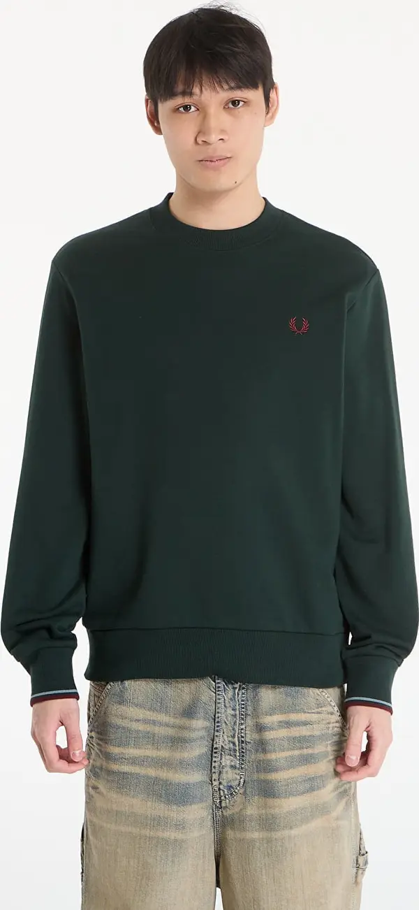 FRED PERRY Суитшърт FRED PERRY Crew Neck Sweatshirt Grsrts/ Stkbl/ Oxb L