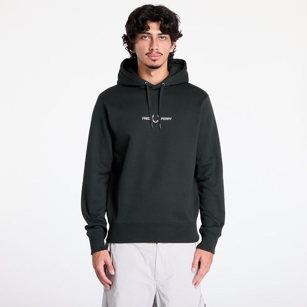 FRED PERRY Суитшърт FRED PERRY Embroidered Hooded Sweatshirt Night Green XL