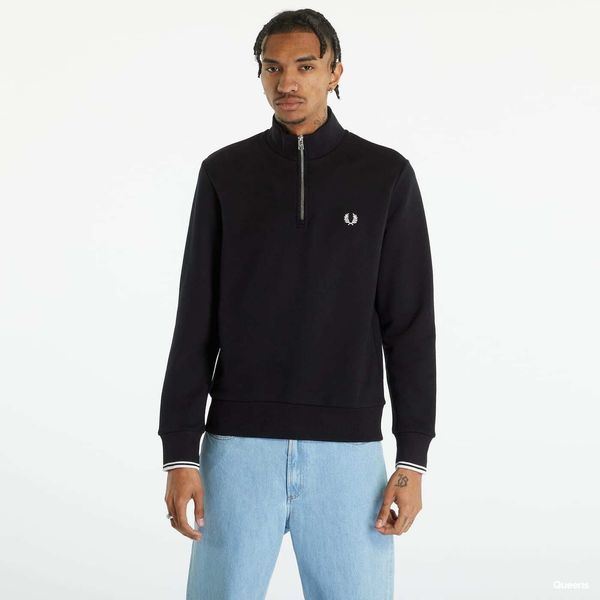 FRED PERRY Суитшърт FRED PERRY Half Zip Sweatshirt Black S