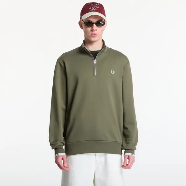 FRED PERRY Суитшърт Fred Perry Half Zip Sweatshirt Green XL