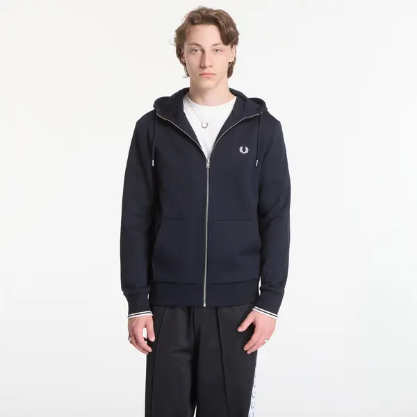 FRED PERRY Суитшърт Fred Perry Hooded Zip Through Sweatshirt Black L