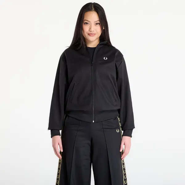 FRED PERRY Суитшърт FRED PERRY Taped Track Jacket Black 40