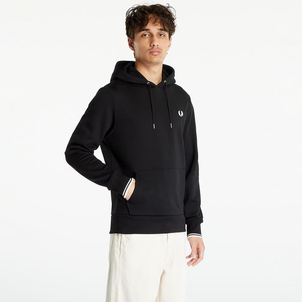 FRED PERRY Суитшърт FRED PERRY Tipped Hooded Sweatshirt Black M