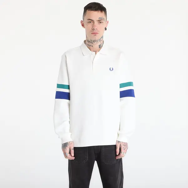 FRED PERRY Суитшърт FRED PERRY Tipped Sleeve Collared Sweat Snow White XL