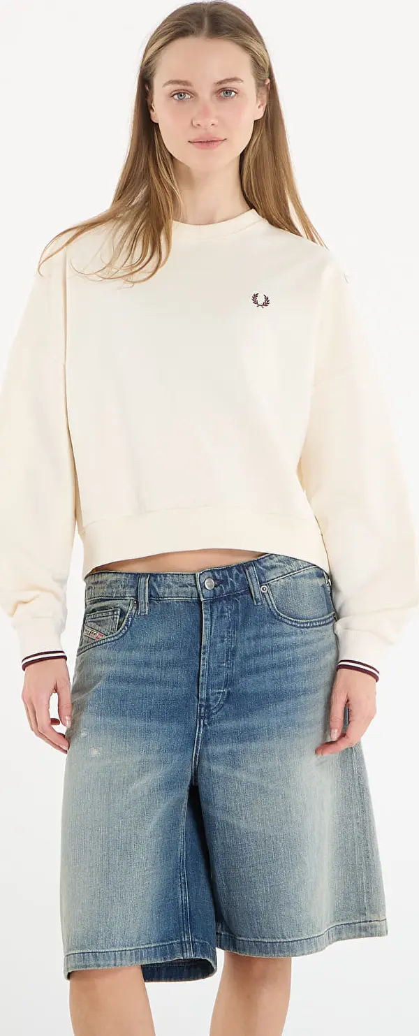 FRED PERRY Суитшърт FRED PERRY Tipped Sweatshirt Ecru 8