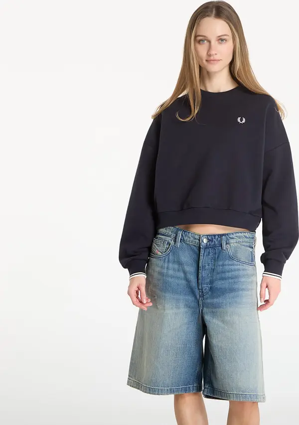 FRED PERRY Суитшърт FRED PERRY Tipped Sweatshirt Navy 12