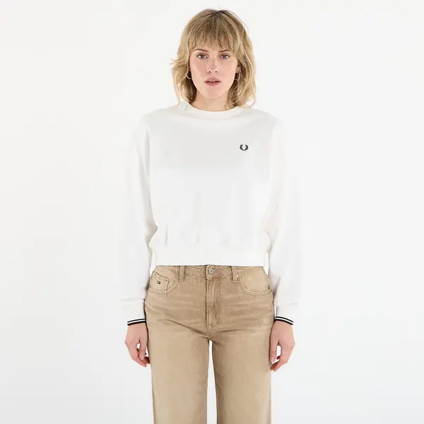 FRED PERRY Суитшърт FRED PERRY Tipped Sweatshirt Snow White 40