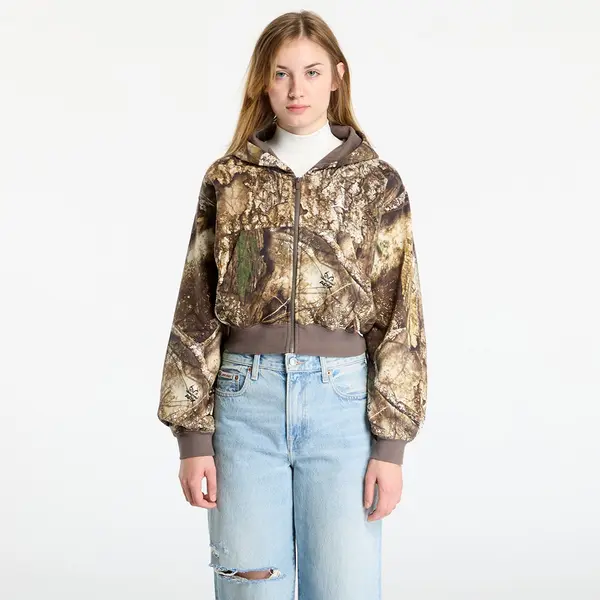 Jordan Суитшърт Jordan Brooklyn Fleece Women's Realtree Mod Crop Full-Zip Hoodie Sail/ Sail L