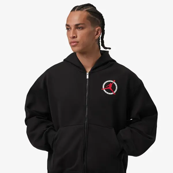 Jordan Суитшърт Jordan Flight Club Fleece Men's Full-Zip Knit Sweatshirt Black S