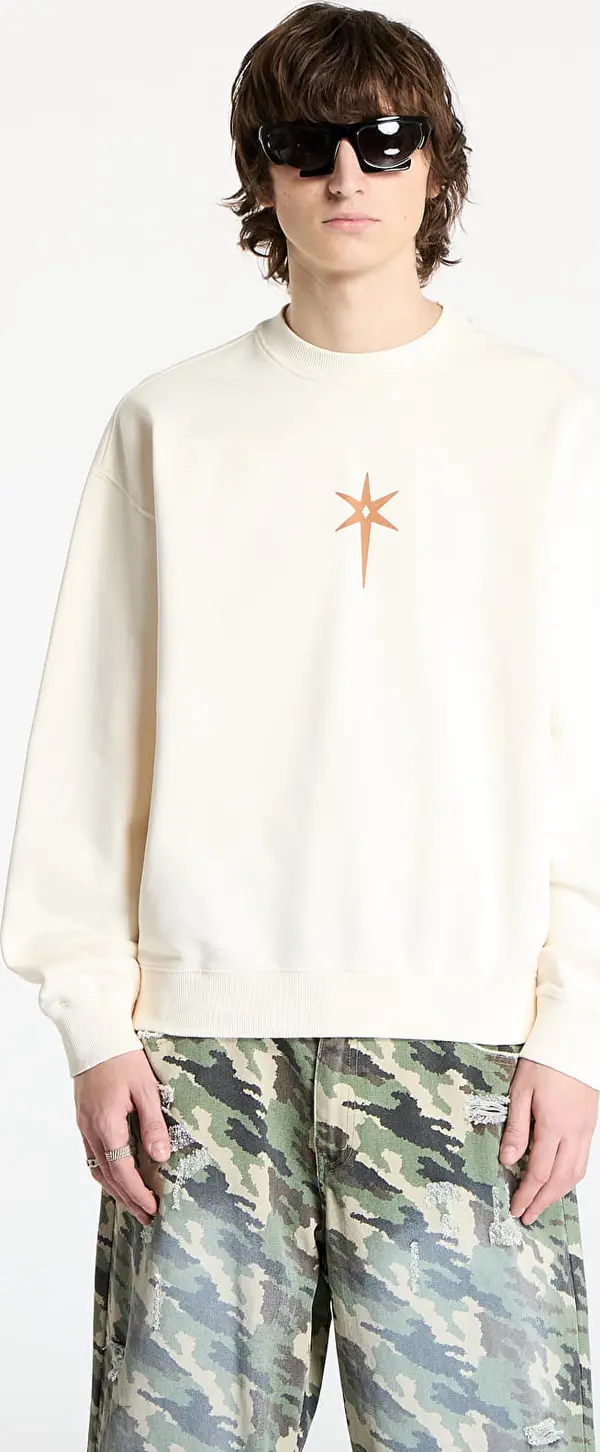 Marcelo Burlon Суитшърт Marcelo Burlon County Goth Boxy Crewneck Ecru Brown XL