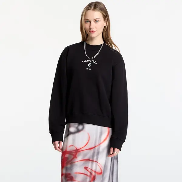 MM6 Суитшърт MM6 Signature Jersey Sweatshirt Black XS