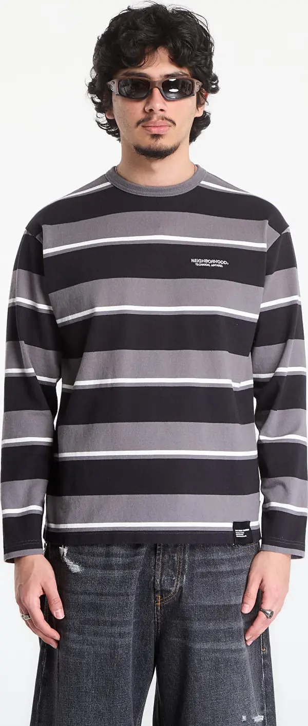 NEIGHBORHOOD Суитшърт NEIGHBORHOOD Border Crew Neck Ls Gray L