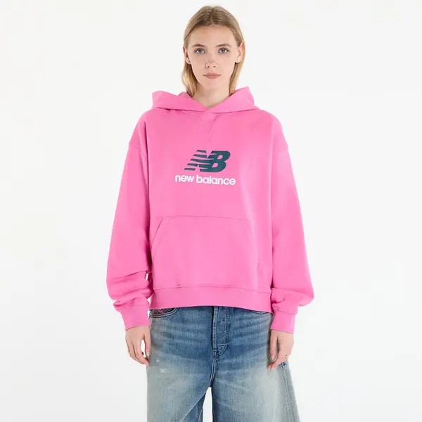 New Balance Суитшърт New Balance Athletics French Terry Logo Hoodie Pink Satin M