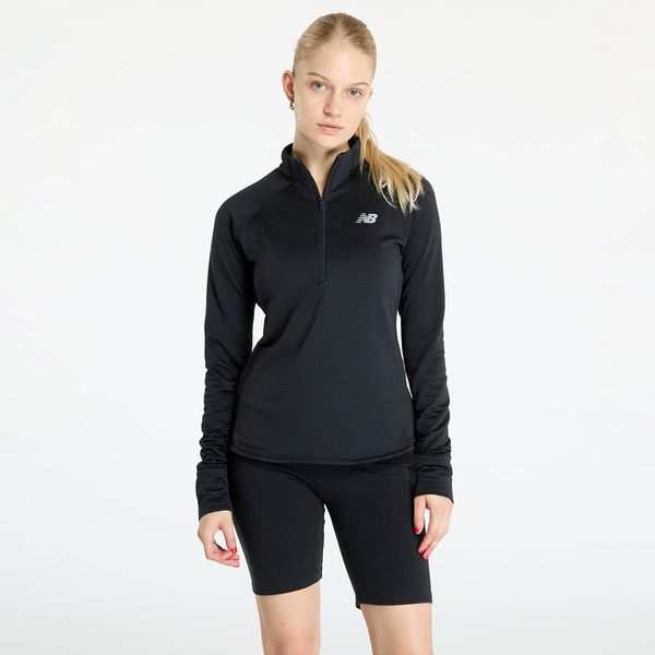 New Balance Суитшърт New Balance Athletics Heat Grid Half Zip Black M