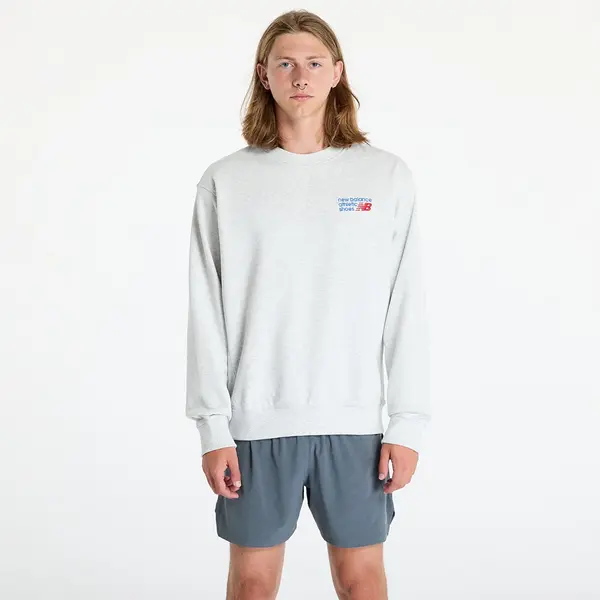 New Balance Суитшърт New Balance Athletics Premium Logo Crew Ash Heather XXL