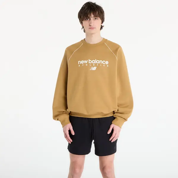 New Balance Суитшърт New Balance Linear Graphic Fleece Crew Stucco L