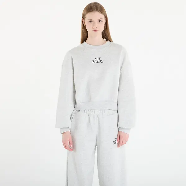 New Balance Суитшърт New Balance Linear Heritage Fleece Crew Ash Heather M