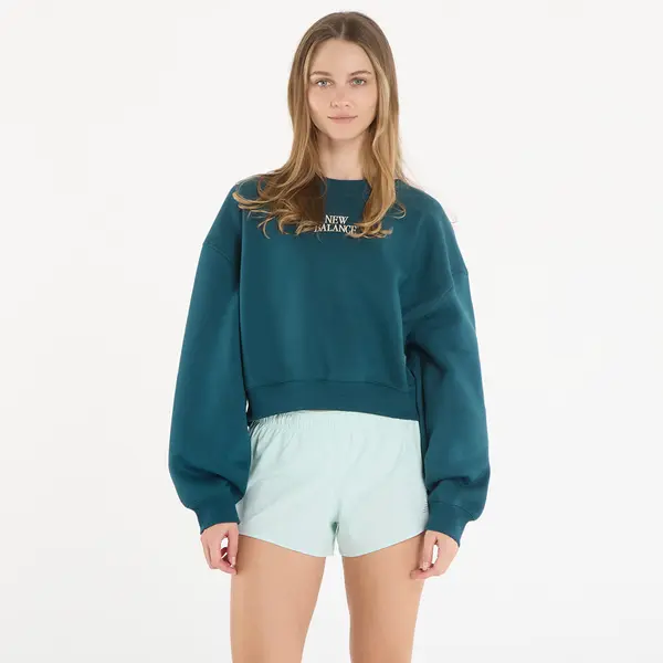 New Balance Суитшърт New Balance Linear Heritage Fleece Crew Medusa Green S