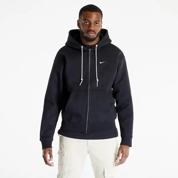 Nike Суитшърт Nike Solo Swoosh Full-Zip Hoodie UNISEX Black/ White XS