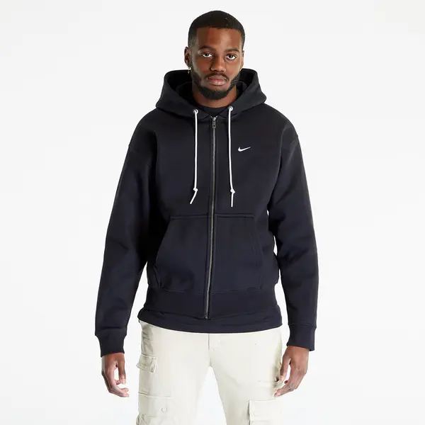Nike Суитшърт Nike Solo Swoosh Full-Zip Hoodie UNISEX Black/ White XS
