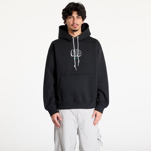 Nike Суитшърт Nike Solo Swoosh Men's Fleece Hoodie Black/ Malachite XS