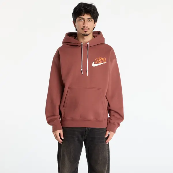Nike Суитшърт Nike Solo Swoosh Men's Fleece Hoodie Red Sepia M