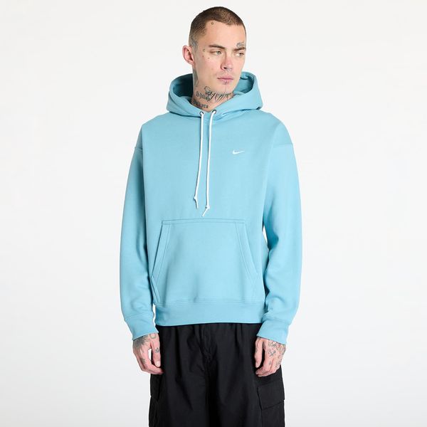 Nike Суитшърт Nike Solo Swoosh Men's Fleece Pullover Hoodie Denim Turquoise/ White XS
