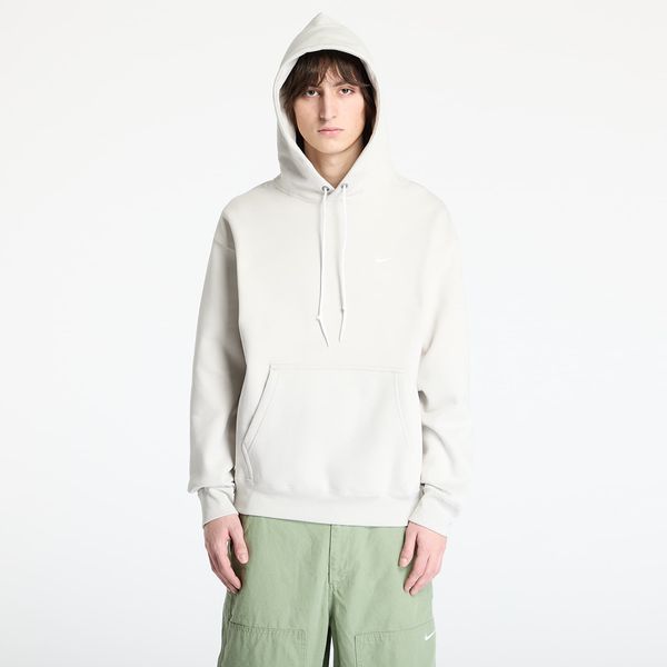 Nike Суитшърт Nike Solo Swoosh Men's Fleece Pullover Hoodie Light Bone/ White M