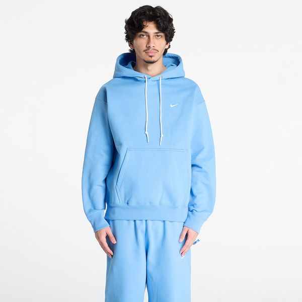 Nike Суитшърт Nike Solo Swoosh Men's Fleece Pullover Hoodie University Blue/ White XS