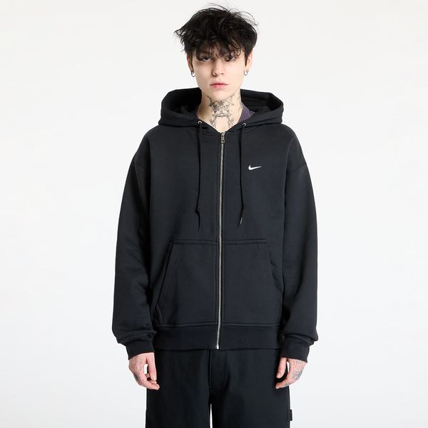 Nike Суитшърт Nike Solo Swoosh Men's Thermal Full-Zip Hoodie Black/ White XS