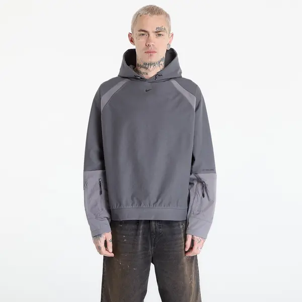Nike Суитшърт Nike Tech Men's Dri-FIT Shori Knit Utility Hoodie Iron Grey/ Pencil Point/ Black L