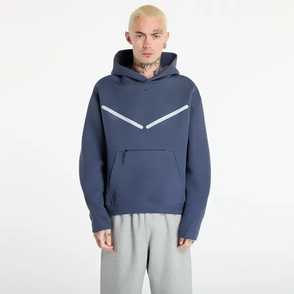 Nike Суитшърт Nike Tech Men's Pullover Hoodie with Reflective Accents Thunder Blue/ Black XXL