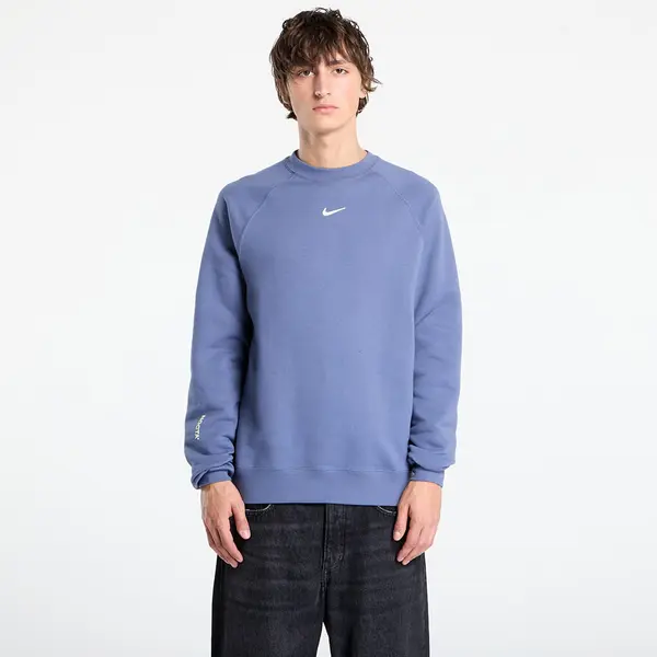 Nike Суитшърт NOCTA Men's Fleece CS Crew Diffused Blue/ Citron Tint S