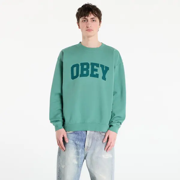 OBEY Clothing Суитшърт OBEY Collegiate Pigment Crew Pigment Rainforest M