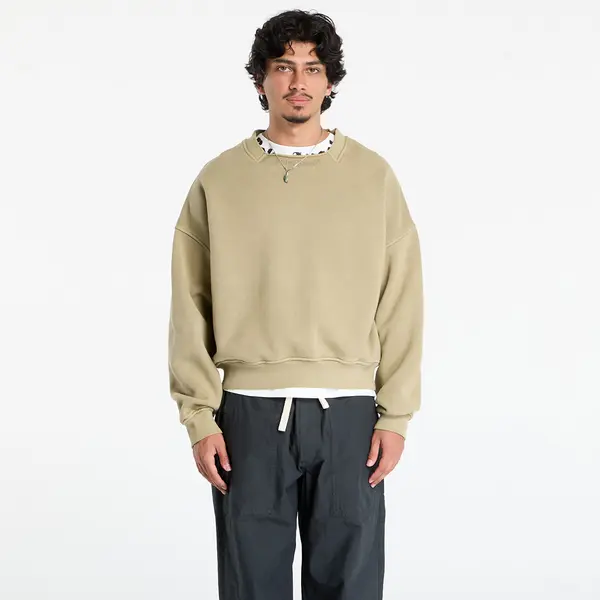 Palm Angels Суитшърт Palm Angels Curved Logo Loose Collar Crew Army Green/ Dark Green L