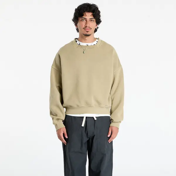 Palm Angels Суитшърт Palm Angels Curved Logo Loose Collar Crew Army Green/ Dark Green L