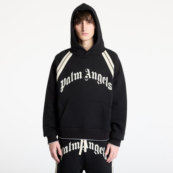 Palm Angels Суитшърт Palm Angels Curved Logo Track Hoody Black/ Ivory S