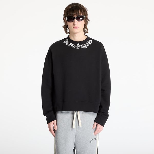 Palm Angels Суитшърт Palm Angels Neck Logo Crew Sweatshirt Black/ Off White S