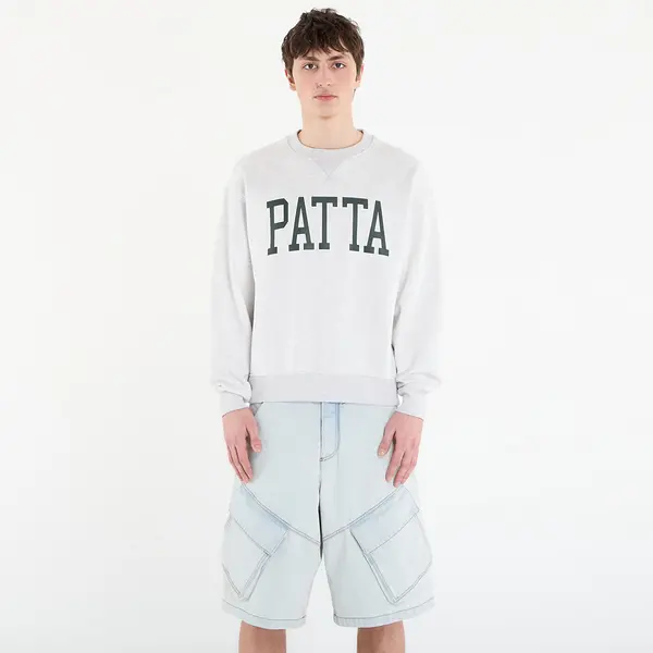 Patta Суитшърт Patta Arc Logo Crewneck Sweater UNISEX Light Melange Grey M