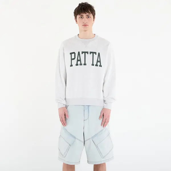 Patta Суитшърт Patta Arc Logo Crewneck Sweater UNISEX Light Melange Grey XL